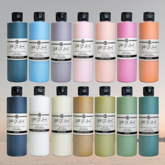 Tropic Vibe Collection | 14 Curated Acrylic Paints (250ml)